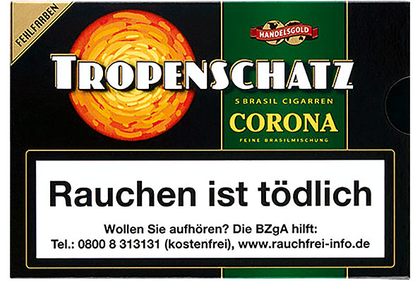 Tropenschatz Corona Brasil Fehlfarben (Corona) 5 Cigars  Tropenschatz Corona Brasil Fehlfarben (Corona) 5 Cigars