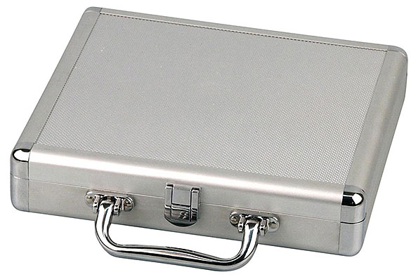 Travel humidor aluminum/Diacut decor with handle for 12 cigars Travel humidor aluminum/Diacut decor with handle for 12 cigars