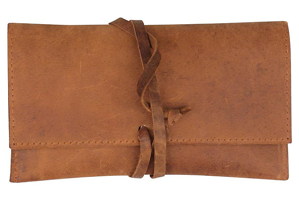 Leather Brown Antique with Leather Strap Tobacco Pouch Leather Brown Antique with Leather Strap Tobacco Pouch