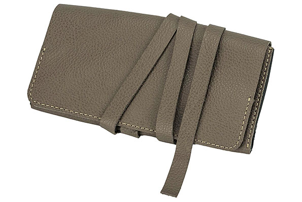 Leather Grey/Ocean Blue Tobacco Pouch Leather Grey/Ocean Blue Tobacco Pouch