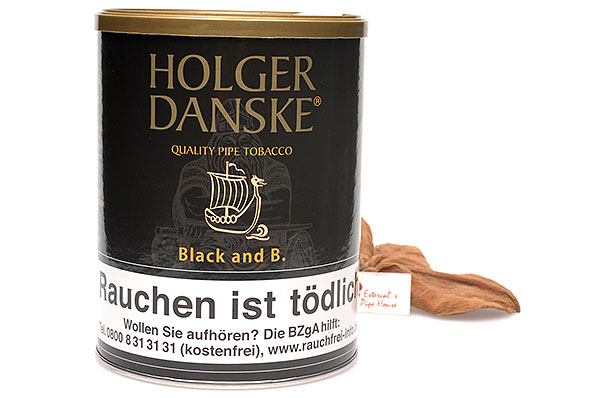 Holger Danske Black and B Pipe tobacco 200g Tin