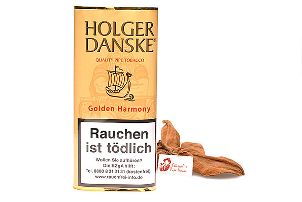 Holger Danske Golden Harmony Pipe tobacco 40g Pouch  Holger Danske Golden Harmony Pipe tobacco 40g Pouch