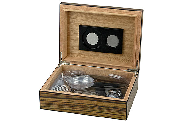 Zigarren Humidor-Set Zebra Finish matt inkl. Zubehör Zigarren Humidor-Set Zebra Finish matt inkl. Zubehör