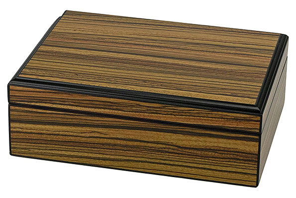 Zigarren Humidor-Set Zebra Finish geschlossen