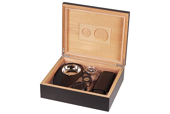 Zigarren Humidor-Set schwarz inkl. Zubehör Zigarren Humidor-Set schwarz inkl. Zubehör