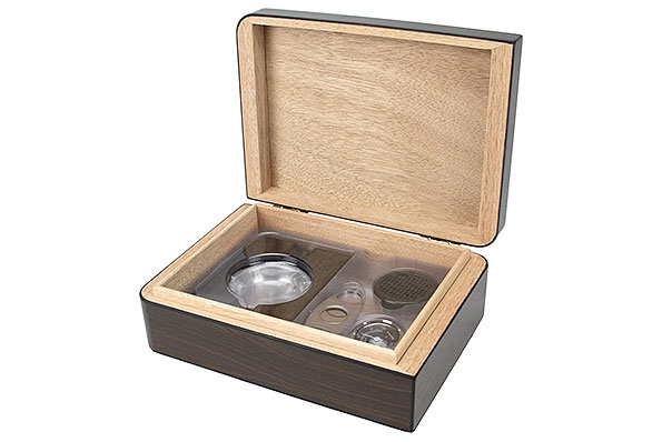 Cigar Humidor Set Walnut Finish Piano Lacquer incl. Accessories Cigar Humidor Set Walnut Finish Piano Lacquer incl. Accessories