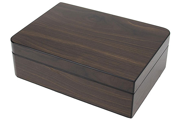 Zigarren Humidor-Set Walnut Finish geschlossen