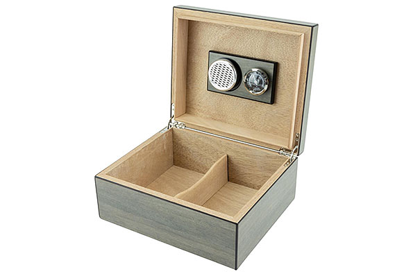 Zigarren Humidor-Set Eiche grau leer mit Divider