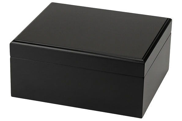 Zigarren Humidor-Set schwarz matt geschlossen