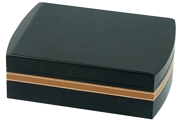 Zigarren Humidor-Set Lederoptik Frontansicht geschlossen