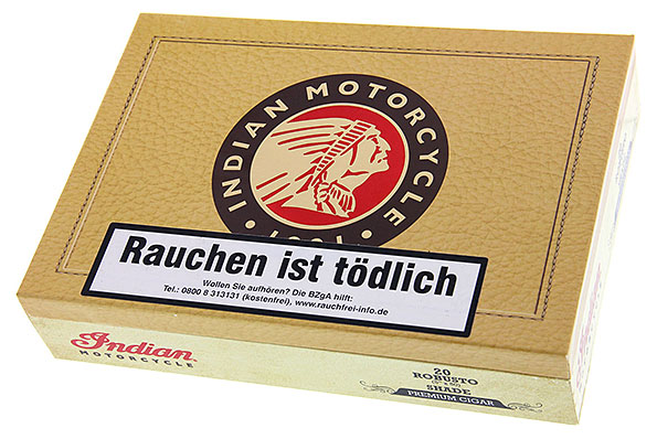 Indian Motorcycle Shade Robusto 20er Kiste geschlossen