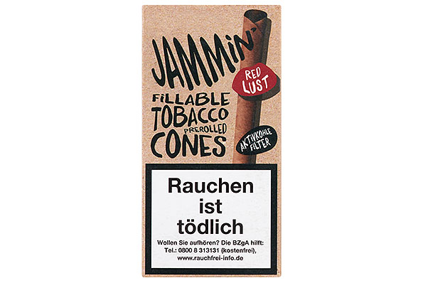 Jammin' Tobacco Cones Red Lust (Strawberry) 2 Pieces  Jammin' Tobacco Cones Red Lust (Strawberry) 2 Pieces