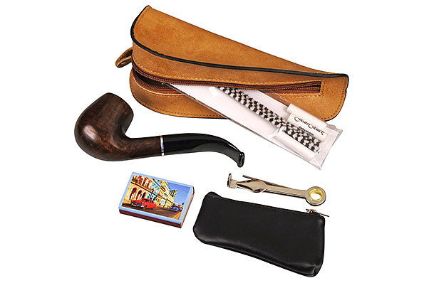 Jean Claude Einsteigerset brauner Leder Stil Bent glatt Jean Claude Einsteigerset brauner Leder Stil Bent glatt