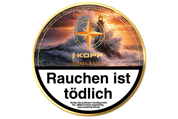 Kopp Tobaccos Stormy West Small Batch Pipe tobacco 50g Tin Kopp Tobaccos Stormy West Small Batch Pipe tobacco 50g Tin