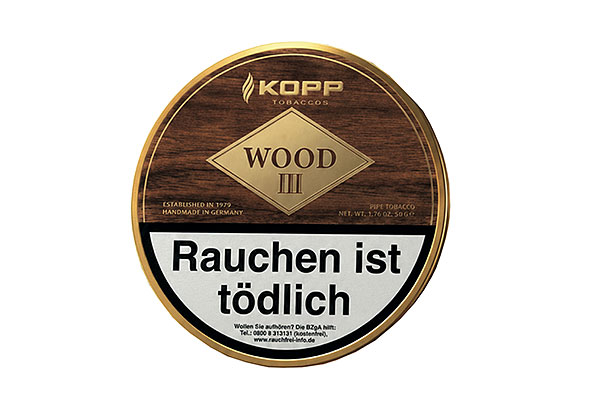 Kopp Tobaccos Wood 3 Pfeifentabak 50g Dose