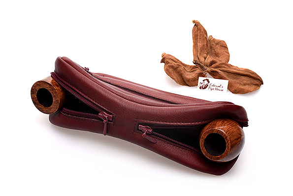 Leonardo Rinaldi Leather Tobacco Pouch Pipe Placement Bottom View