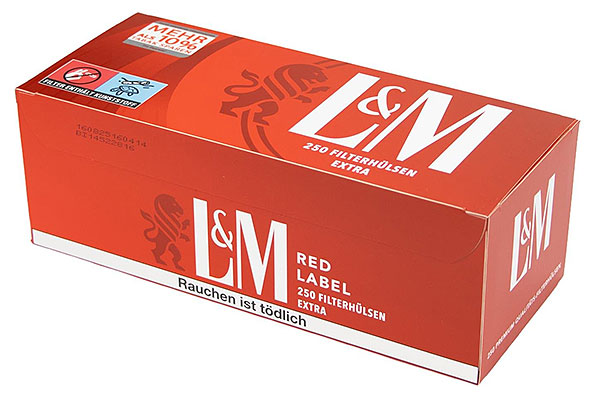 L&M Red Extra Filter Tubes (250 tubes) L&M Red Extra Filter Tubes (250 tubes)