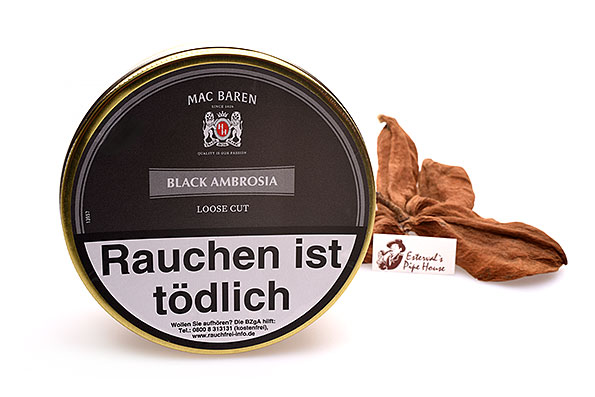 Mac Baren Black Ambrosia Loose Cut Pipe tobacco 100g Tin Mac Baren Black Ambrosia Loose Cut Pipe tobacco 100g Tin