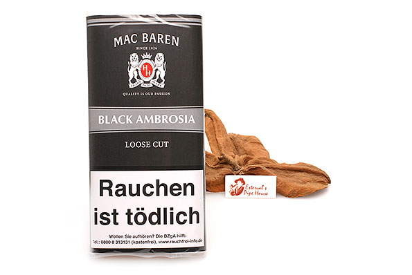 Mac Baren Black Ambrosia Loose Cut Pipe tobacco 50g Pouch Mac Baren Black Ambrosia Loose Cut Pipe tobacco 50g Pouch
