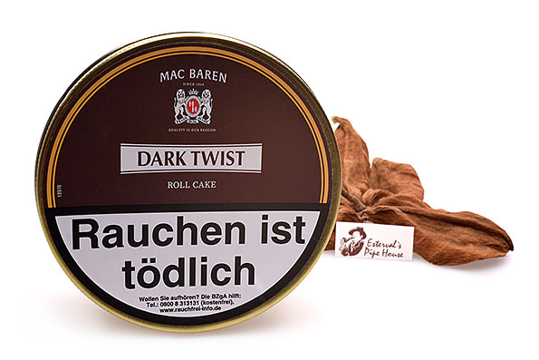 Mac Baren Dark Twist Roll Cake Pipe tobacco 100g Tin Mac Baren Dark Twist Roll Cake Pipe tobacco 100g Tin