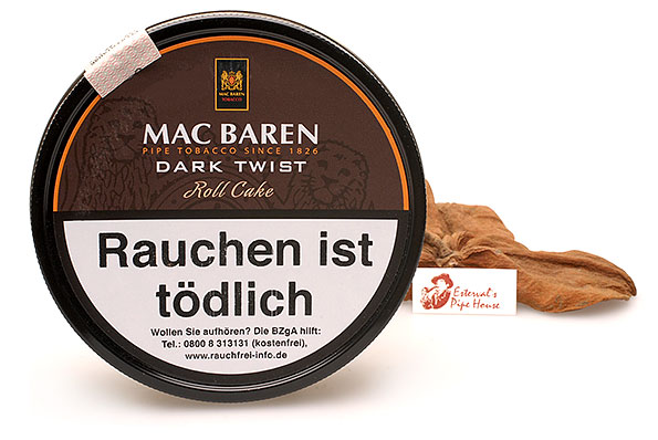 Mac Baren Dark Twist Roll Cake Pipe tobacco 100g Tin