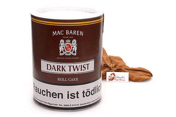 Mac Baren Dark Twist Roll Cake Pipe tobacco 250g Tin Mac Baren Dark Twist Roll Cake Pipe tobacco 250g Tin