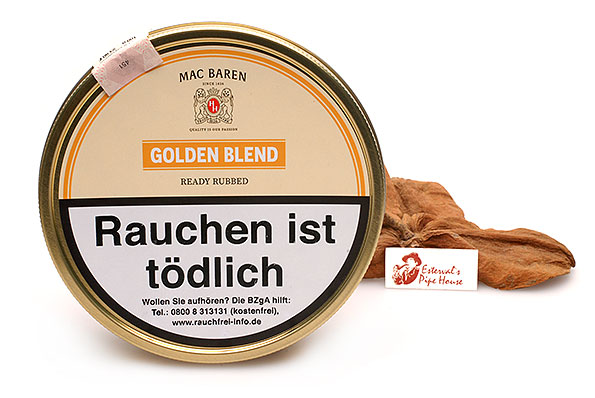 Mac Baren Golden Blend Ready Rubbed Pipe tobacco 100g Tin Mac Baren Golden Blend Ready Rubbed Pipe tobacco 100g Tin