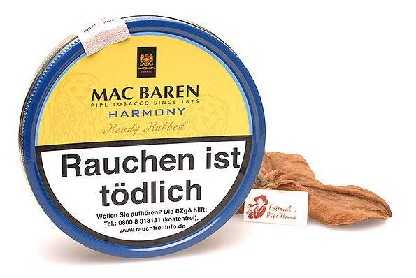 Mac Baren Harmony Ready Rubbed Pipe tobacco 100g Tin