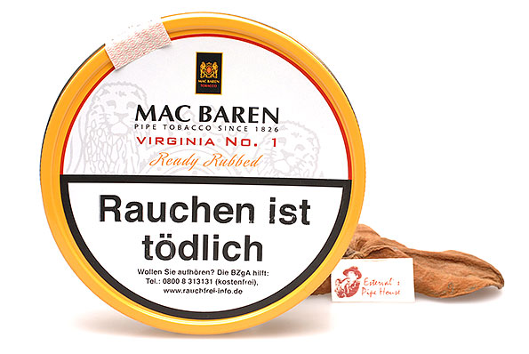 Mac Baren Virginia No. 1 Ready Rubbed Pipe tobacco 100g Tin