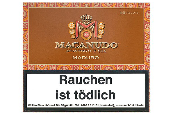 Macanudo Maduro Ascots (Short Panetela) 10 Cigars
