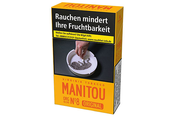 Manitou Original Organic Blend No. 8 Gold L-Box 20 Cigarettes Manitou Original Organic Blend No. 8 Gold L-Box 20 Cigarettes