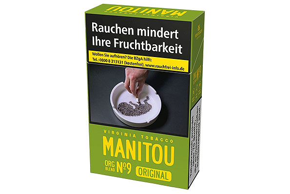 Manitou Original Organic Blend No. 9 Green L-Box 20 Cigarettes Manitou Original Organic Blend No. 9 Green L-Box 20 Cigarettes