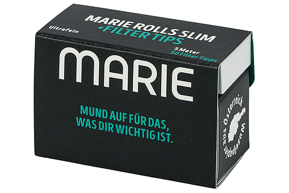 Marie Rolls Slim Zigarettenpapier + Tips (5m Rolle) Marie Rolls Slim Zigarettenpapier + Tips (5m Rolle)