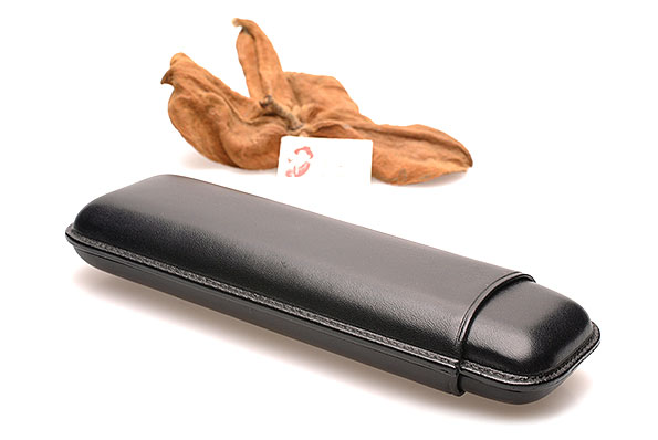 Martin Wess 592 Vachetta Black Cigar Case Corona - Estate