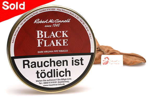 McConnell Heritage Black Flake Pipe tobacco 50g Tin