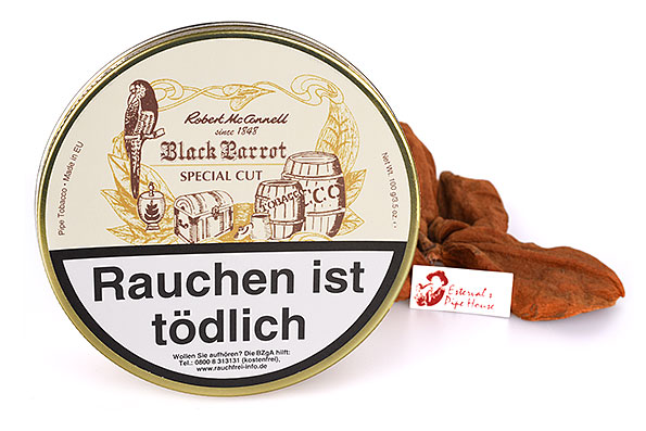 McConnell Black Parrot Special Cut Pipe tobacco 100g Tin McConnell Black Parrot Special Cut Pipe tobacco 100g Tin