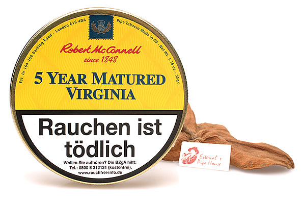 McConnell Heritage 5 Year Matured Virginia Pipe tobacco 50g Tin McConnell Heritage 5 Year Matured Virginia Pipe tobacco 50g Tin