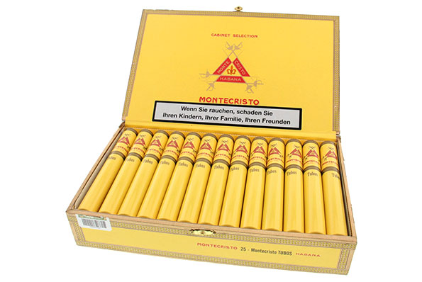 Montecristo Tubos (Coronas Grandes) 25 Cigars  Montecristo Tubos (Coronas Grandes) 25 Cigars