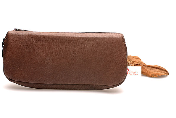 No Name Tobacco Combination Pouch for 2 Pipes Brown - Estate