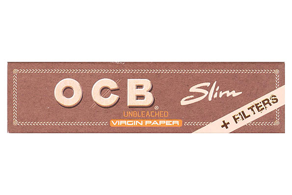 OCB Unbleached Virgin Extra Long Slim Paper + Tips (32 Bl�tter)