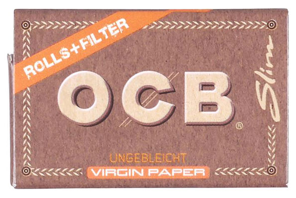 OCB Virgin Rolls Zigarettenpapier + Tips (4m Rolle + 40 Tips)