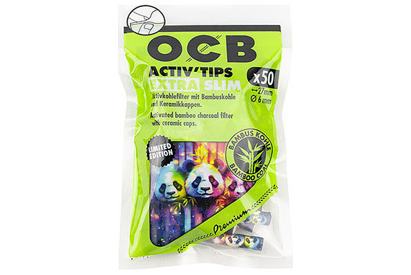 OCB Activ'Tips Extra Slim Aktivkohlefilter 6mm (50 Filter) OCB Activ'Tips Extra Slim Aktivkohlefilter 6mm (50 Filter)