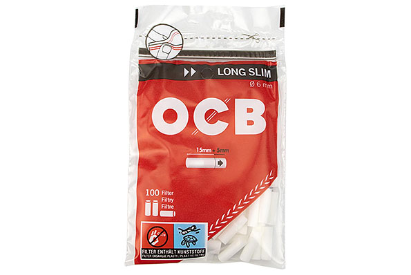 OCB Rolling Filters Long Slim 6mm (100 Filters) OCB Rolling Filters Long Slim 6mm (100 Filters)