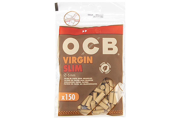 OCB Virgin Slim Filters Unbleached 6mm (150 Filters) OCB Virgin Slim Filters Unbleached 6mm (150 Filters)