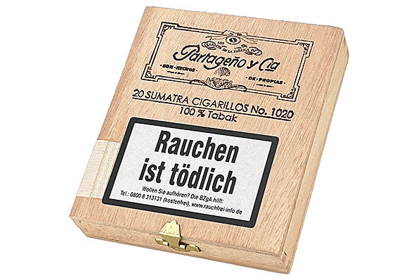 Partageno y Cia 1020S Cigarillo Sumatra 20ct wooden box - Sumatra wrapper
