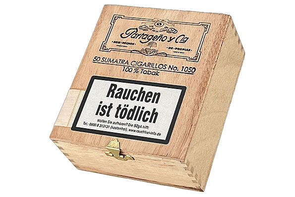 Partageno y Cia 1050S Cigarillo Sumatra 50ct wooden box - light Sumatra wrapper