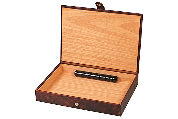 PASSATORE Humidor Echtleder Braun Antik Ge�ffnet Zedernholz-Innenleben Humidifier