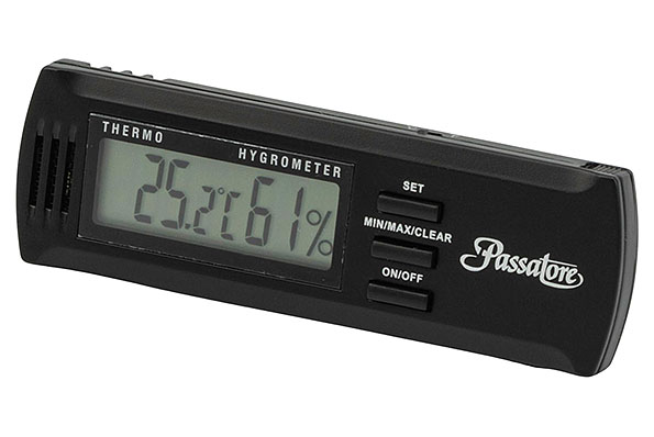 Passatore Digital Hygro/Thermometer Black with Magnet