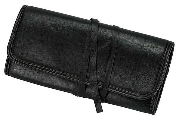 Passatore Lammleder Schwarz Pfeifen-Rollbeutel für 1 Pfeife Passatore Lammleder Schwarz Pfeifen-Rollbeutel für 1 Pfeife