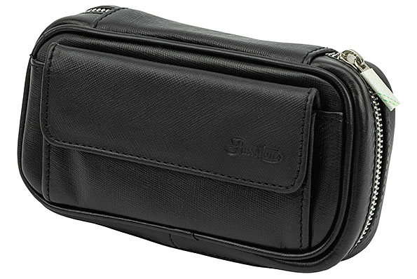 Passatore Leder Schwarz Pfeifentasche für 3 Pfeifen Passatore Leder Schwarz Pfeifentasche für 3 Pfeifen